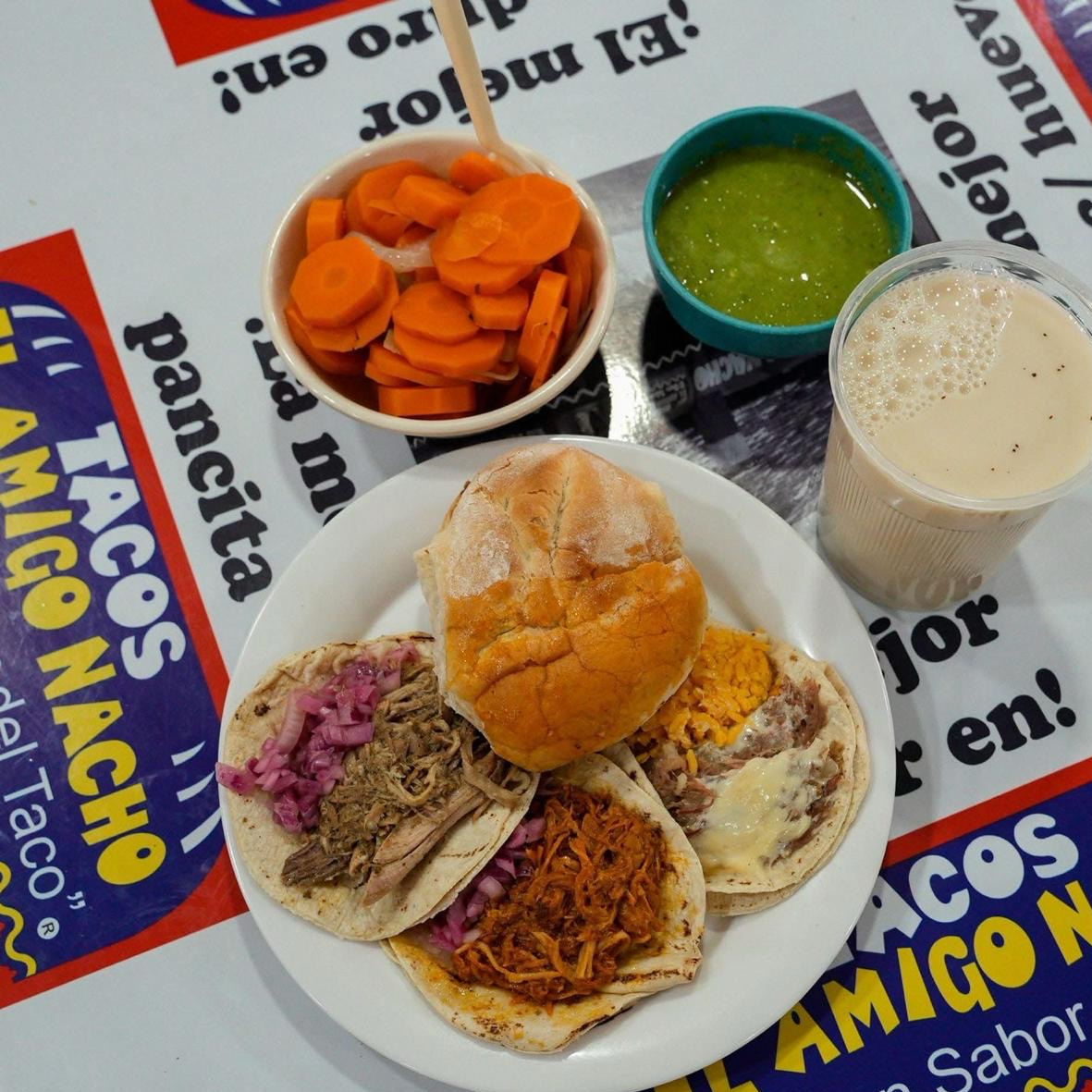 Especialidades de la taquería El Amigo Nacho